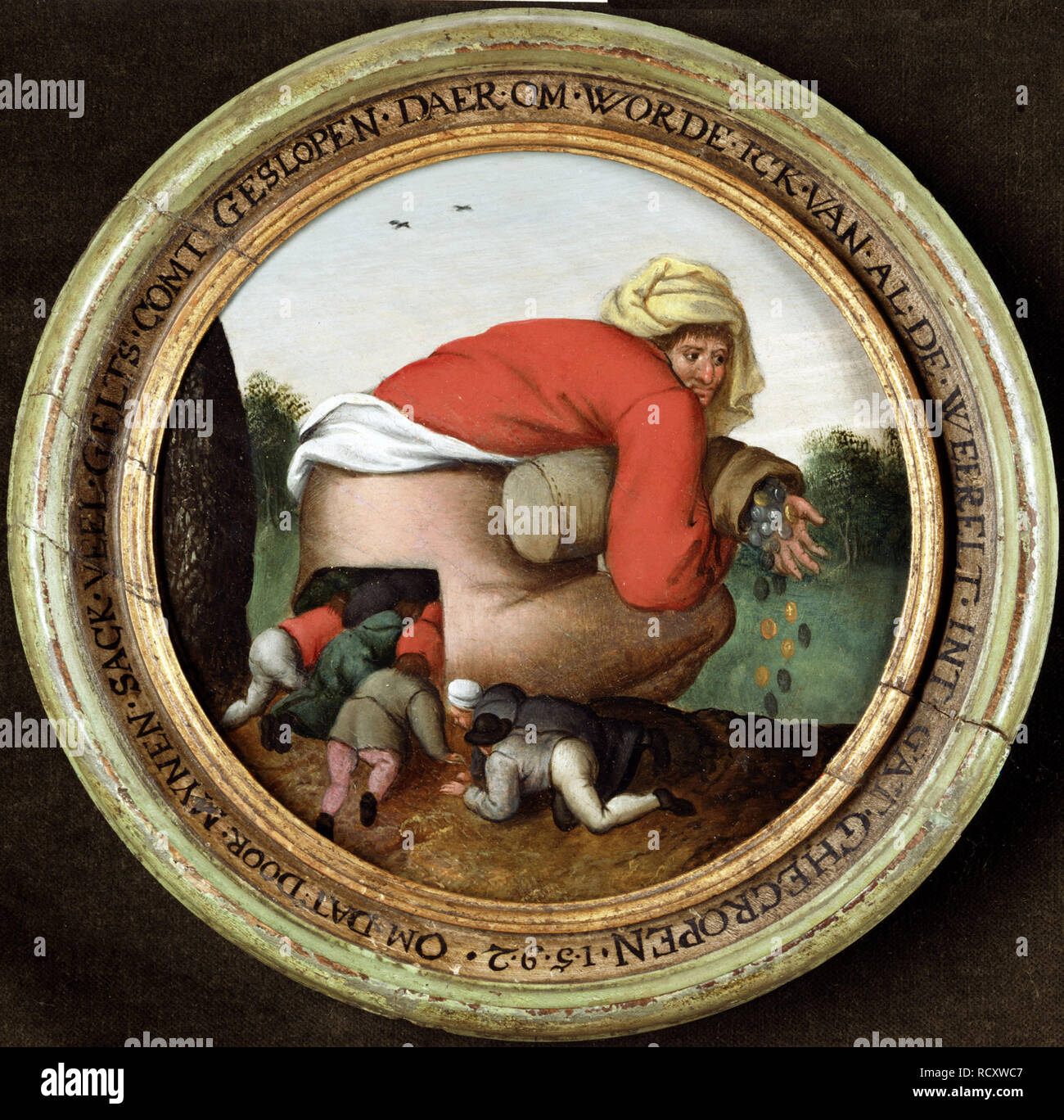 Les flatteurs. Musée : collection privée. Auteur : Pieter Brueghel, le plus jeune. Banque D'Images