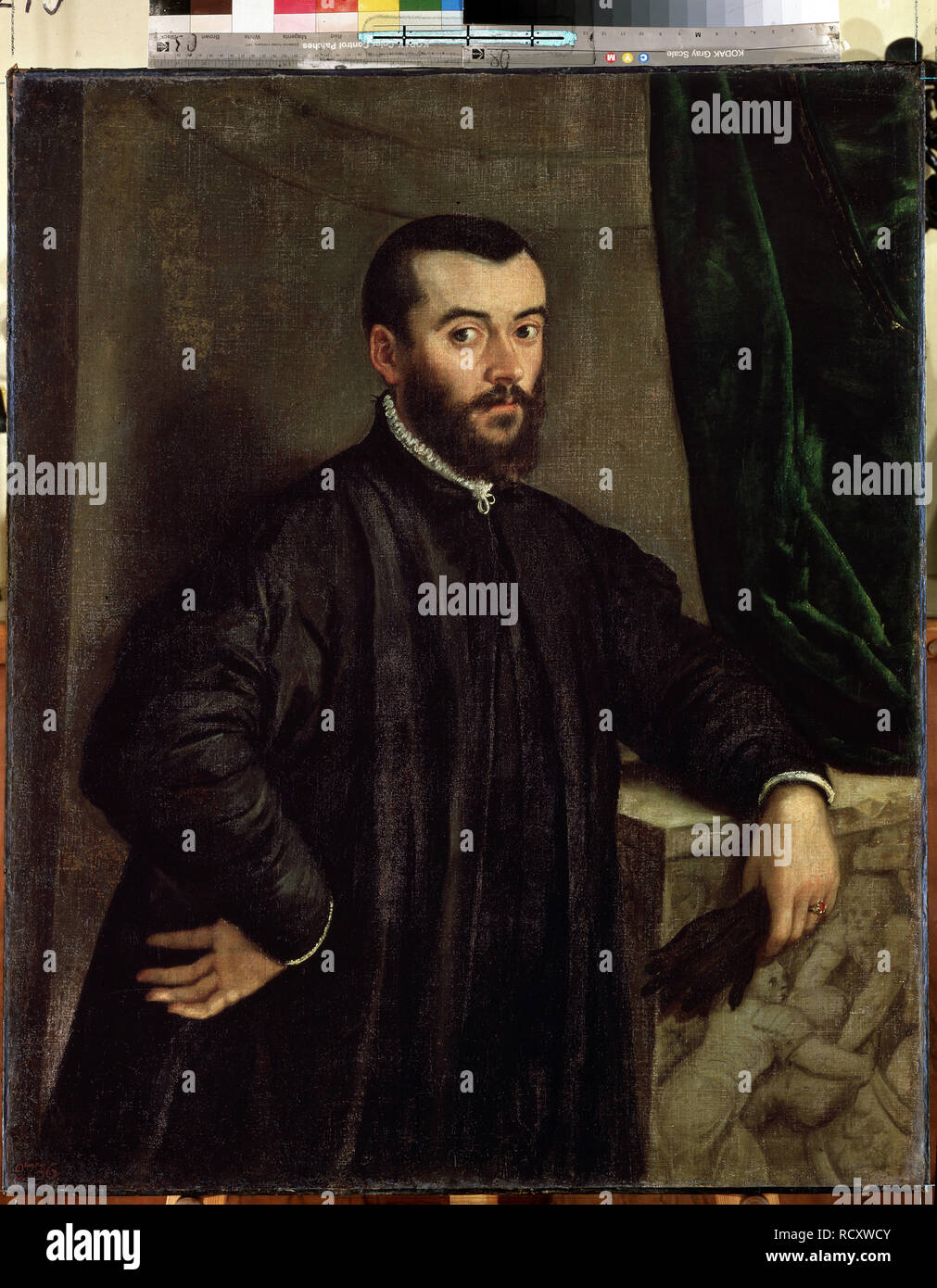 Portrait du médecin Vésale (1514-1564). Musée : Etat de l'Ermitage, Saint-Pétersbourg. Auteur : Calcar, Jan Stephan, van. Banque D'Images