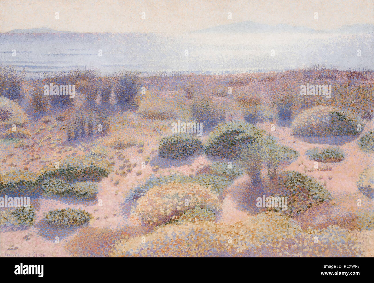 La plage de Vignasse. Musée : Musée d'art moderne André Malraux du Havre. Auteur : CROSS, Henri Edmond. Banque D'Images