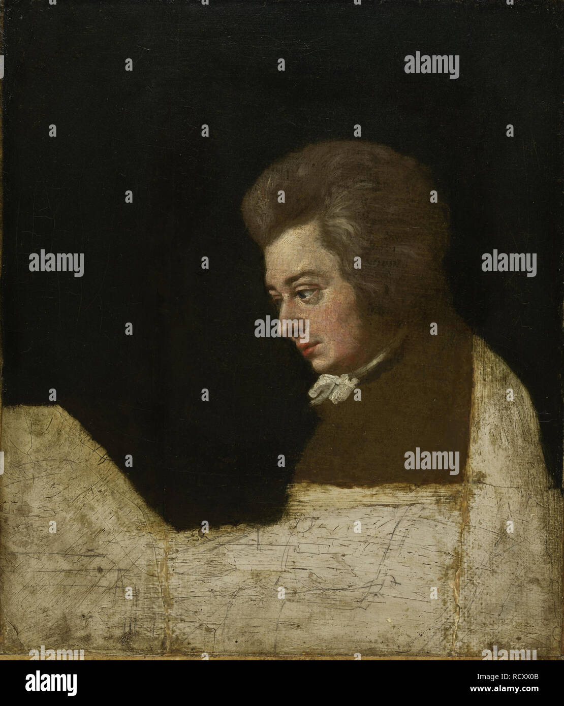 Wolfgang Amadeus Mozart (1756-1791). Musée : Mozarteum (ISM), Salzbourg. Auteur : LANGE, JOSEPH. Banque D'Images