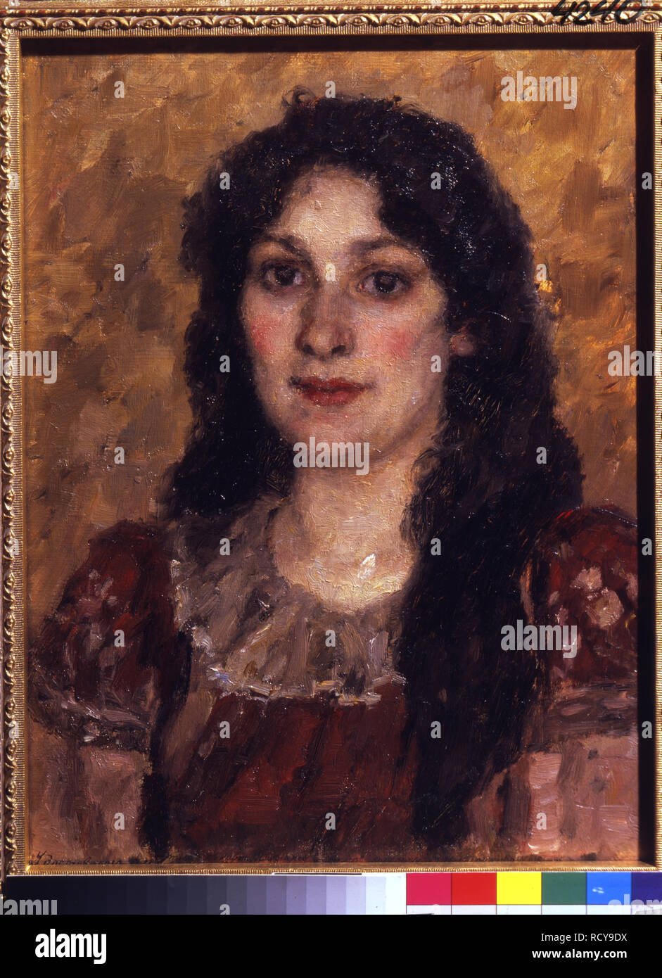 Portrait de la femme de l'artiste. Musée : Fondation de la Culture, Moscou. Auteur : Sourikov Vassili Ivanovitch. Banque D'Images