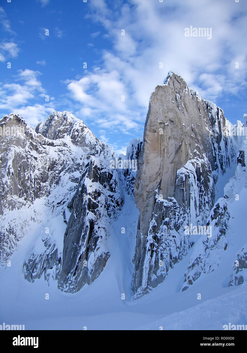 Les clochers de Bugaboo, une chaîne de montagnes en montagnes Purcell, Bugaboo Provincial Park, Britisch Columbia Banque D'Images