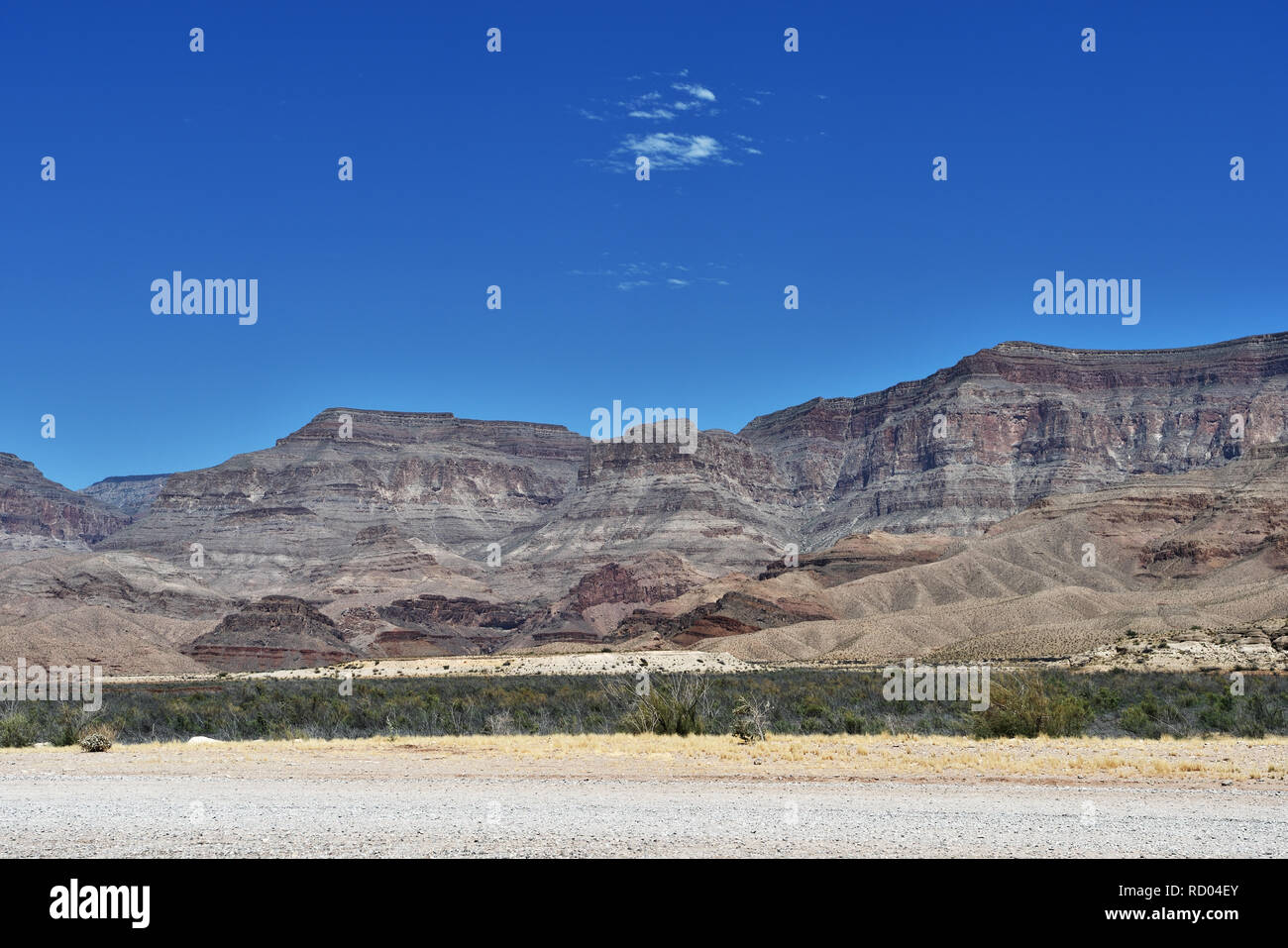 Pierce Ferry Road, paysages Meadview. Le Parc National du Grand Canyon, Arizona, USA Banque D'Images