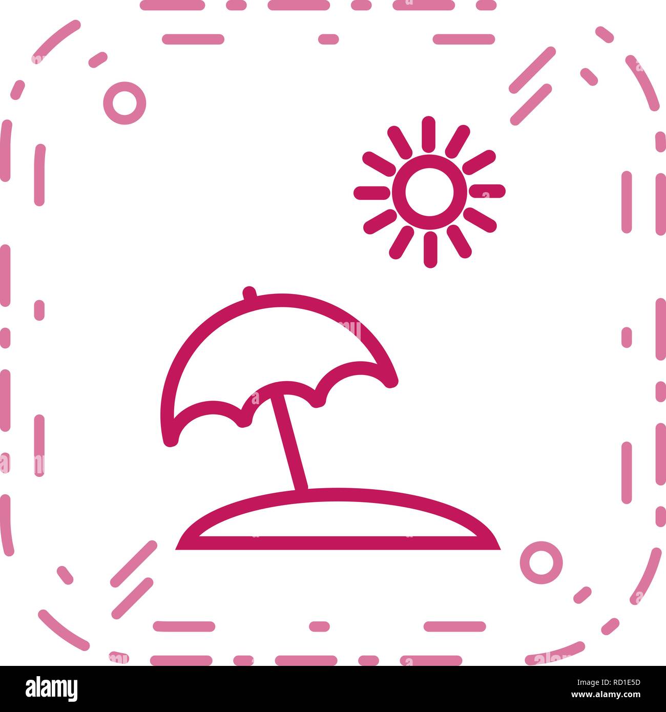 Parasol Icône vecteur pour utilisation personnelle et commerciale............. Illustration de Vecteur