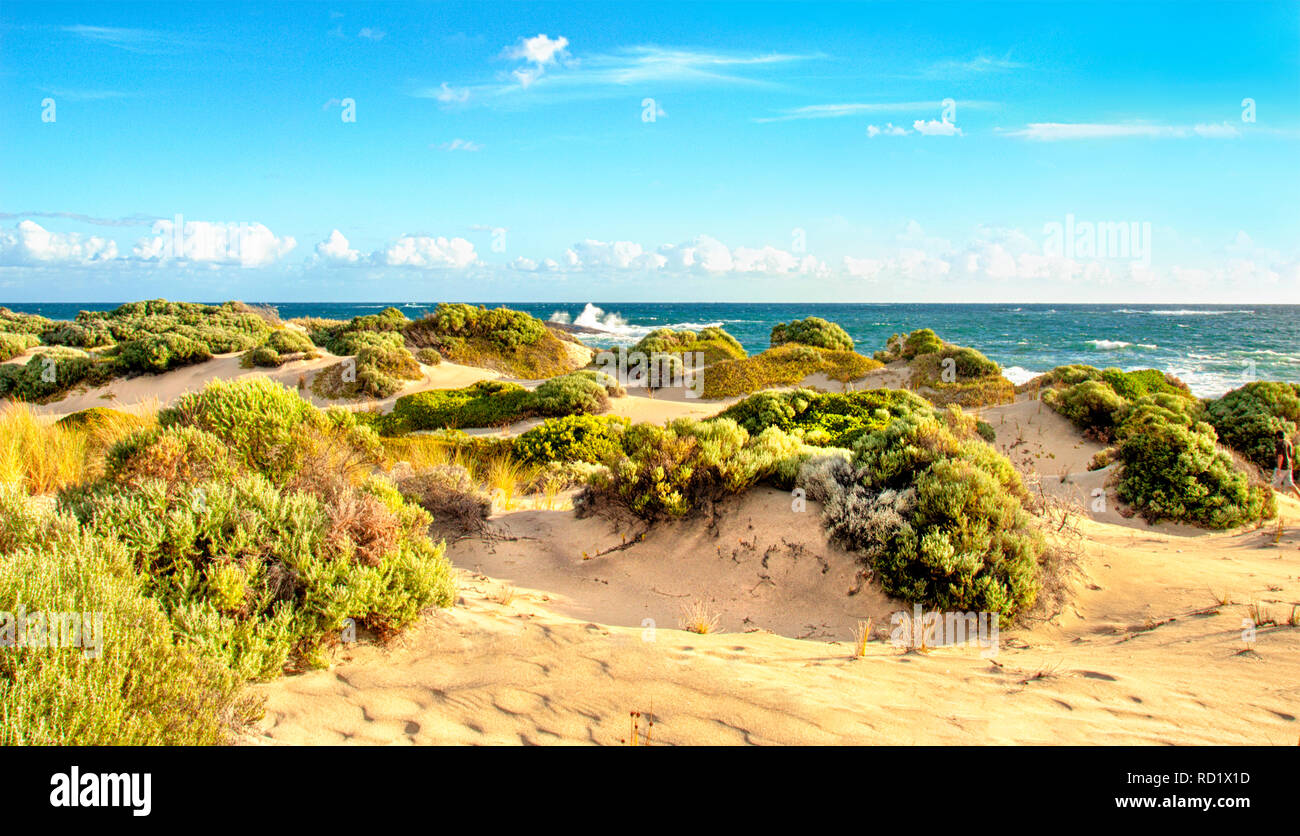 Paysage de plage, Cap Leeuwin, au sud ouest de l'Australie, l'Australie Banque D'Images