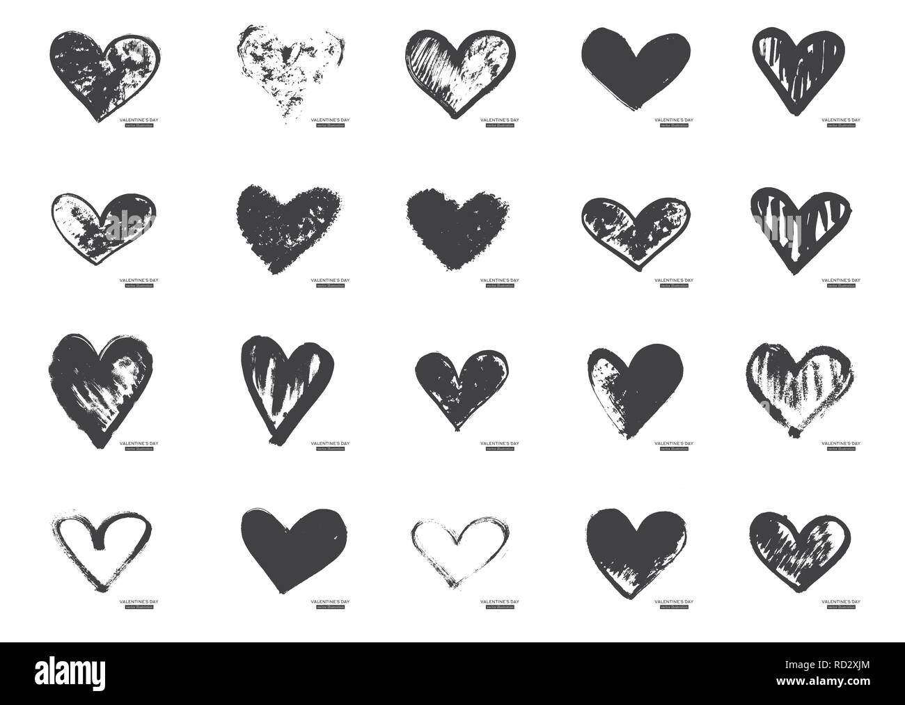 La calligraphie à la main coeur isolé sur fond blanc. Vector Illustration. Illustration de Vecteur La calligraphie à la main coeur isolé sur fond blanc. Vector Illustration. Illustration de Vecteur