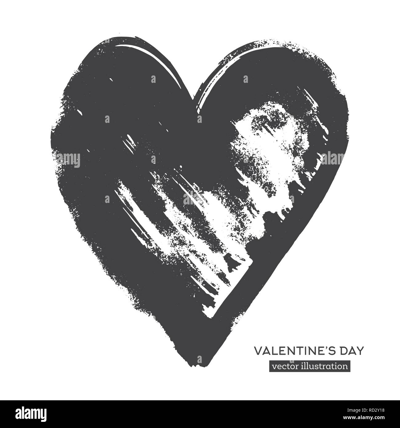 La calligraphie à la main coeur isolé sur fond blanc. Vector Illustration. Illustration de Vecteur La calligraphie à la main coeur isolé sur fond blanc. Vector Illustration. Illustration de Vecteur