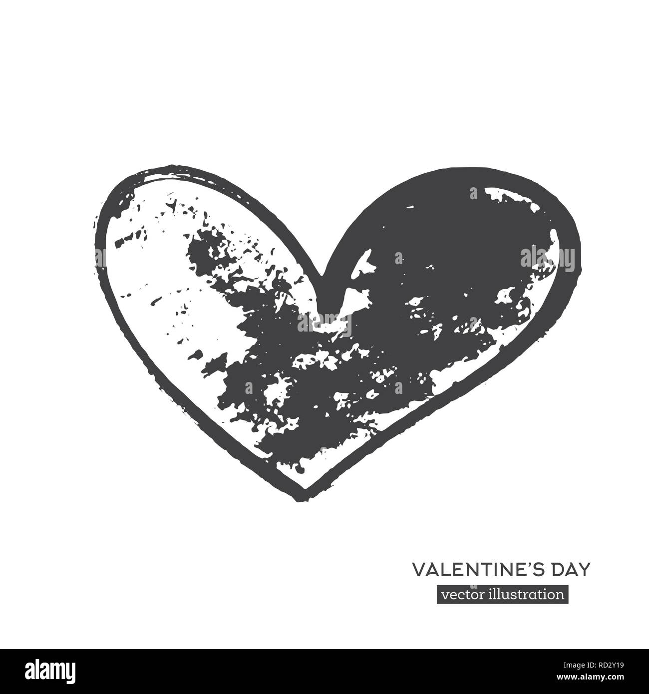 La calligraphie à la main coeur isolé sur fond blanc. Vector Illustration. Illustration de Vecteur La calligraphie à la main coeur isolé sur fond blanc. Vector Illustration. Illustration de Vecteur