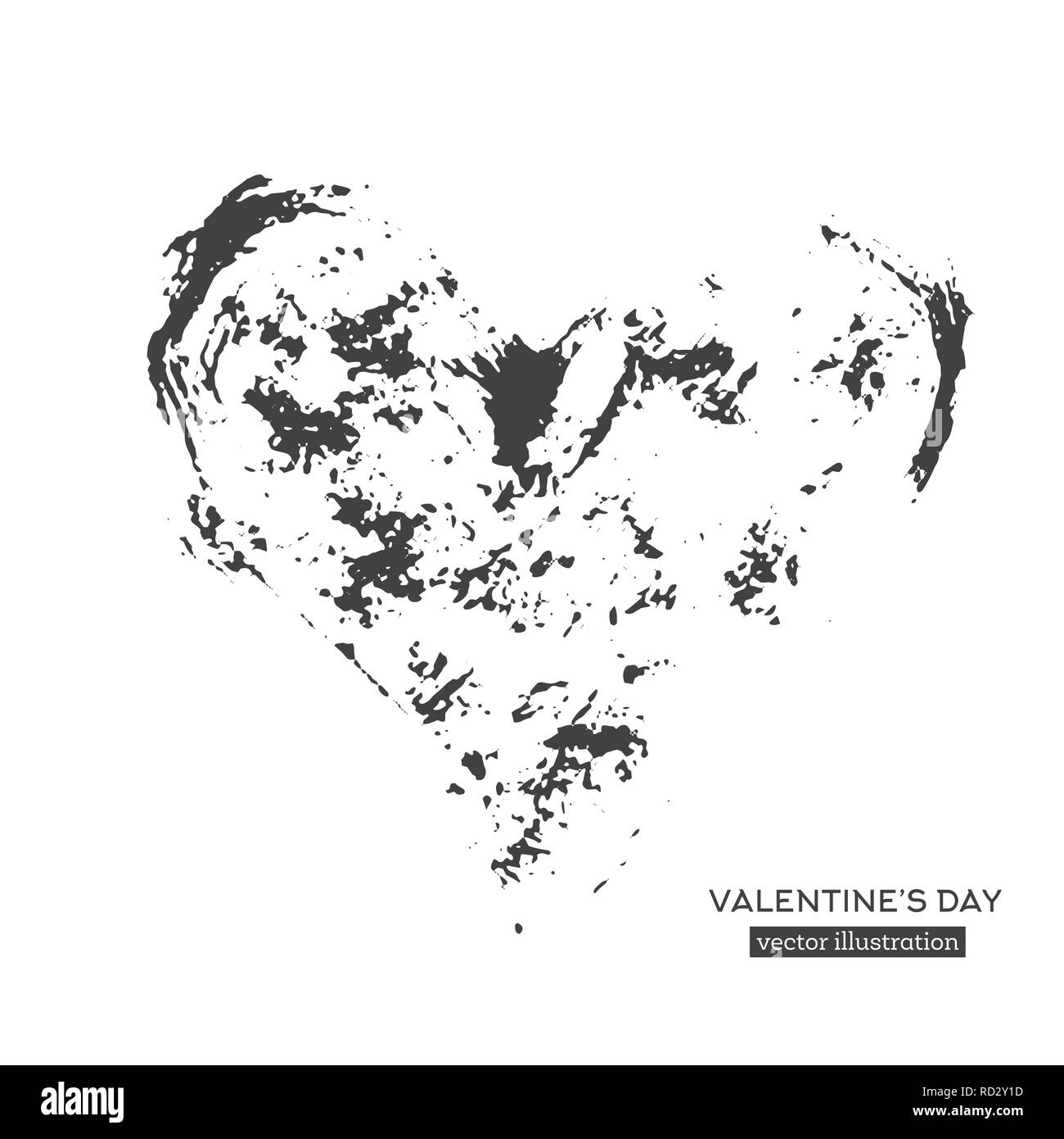 La calligraphie à la main coeur isolé sur fond blanc. Vector Illustration. Illustration de Vecteur La calligraphie à la main coeur isolé sur fond blanc. Vector Illustration. Illustration de Vecteur