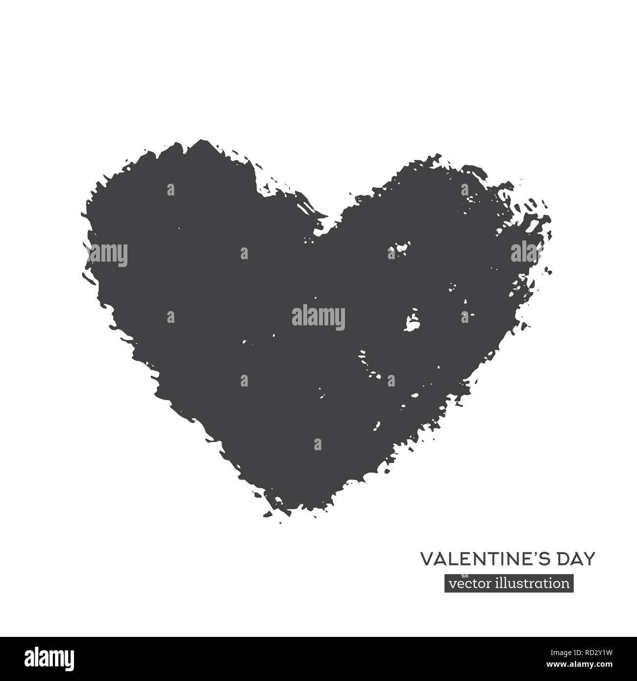 La calligraphie à la main coeur isolé sur fond blanc. Vector Illustration. Illustration de Vecteur La calligraphie à la main coeur isolé sur fond blanc. Vector Illustration. Illustration de Vecteur