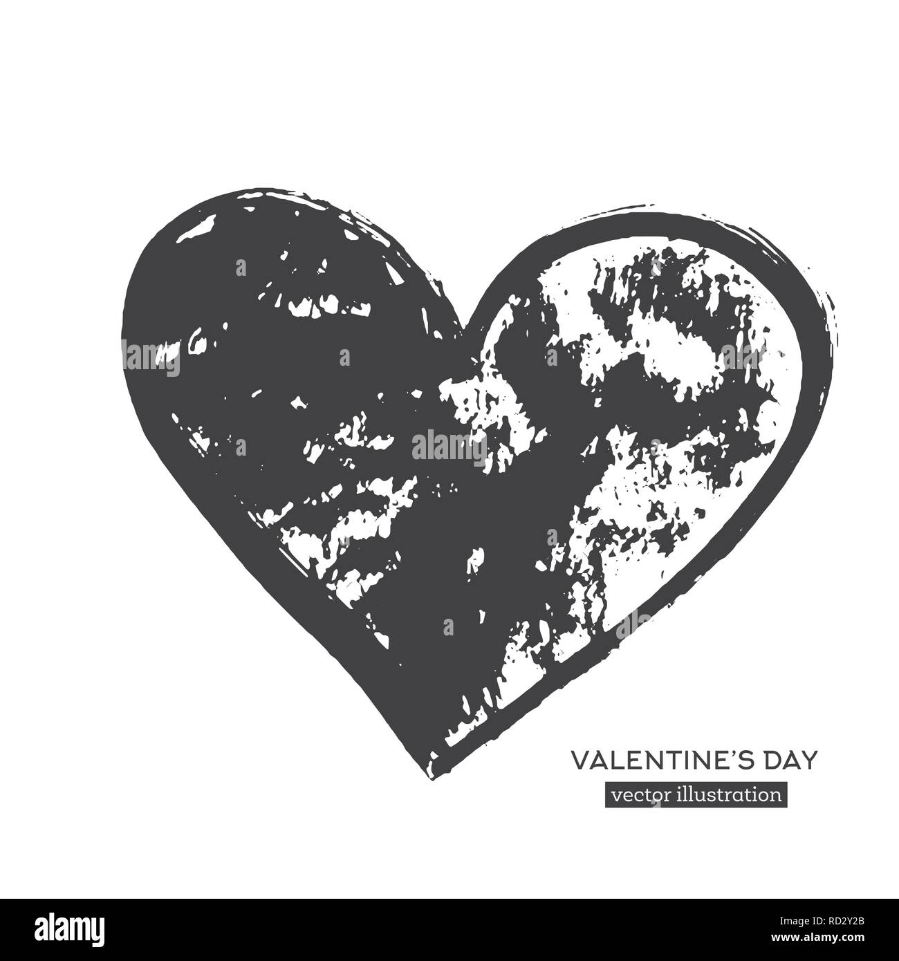 La calligraphie à la main coeur isolé sur fond blanc. Vector Illustration. Illustration de Vecteur La calligraphie à la main coeur isolé sur fond blanc. Vector Illustration. Illustration de Vecteur