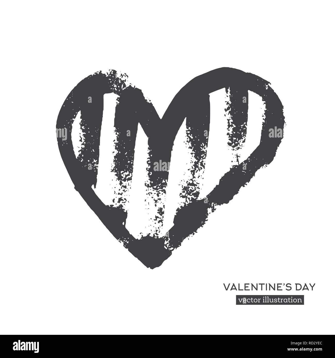 La calligraphie à la main coeur isolé sur fond blanc. Vector Illustration. Illustration de Vecteur La calligraphie à la main coeur isolé sur fond blanc. Vector Illustration. Illustration de Vecteur