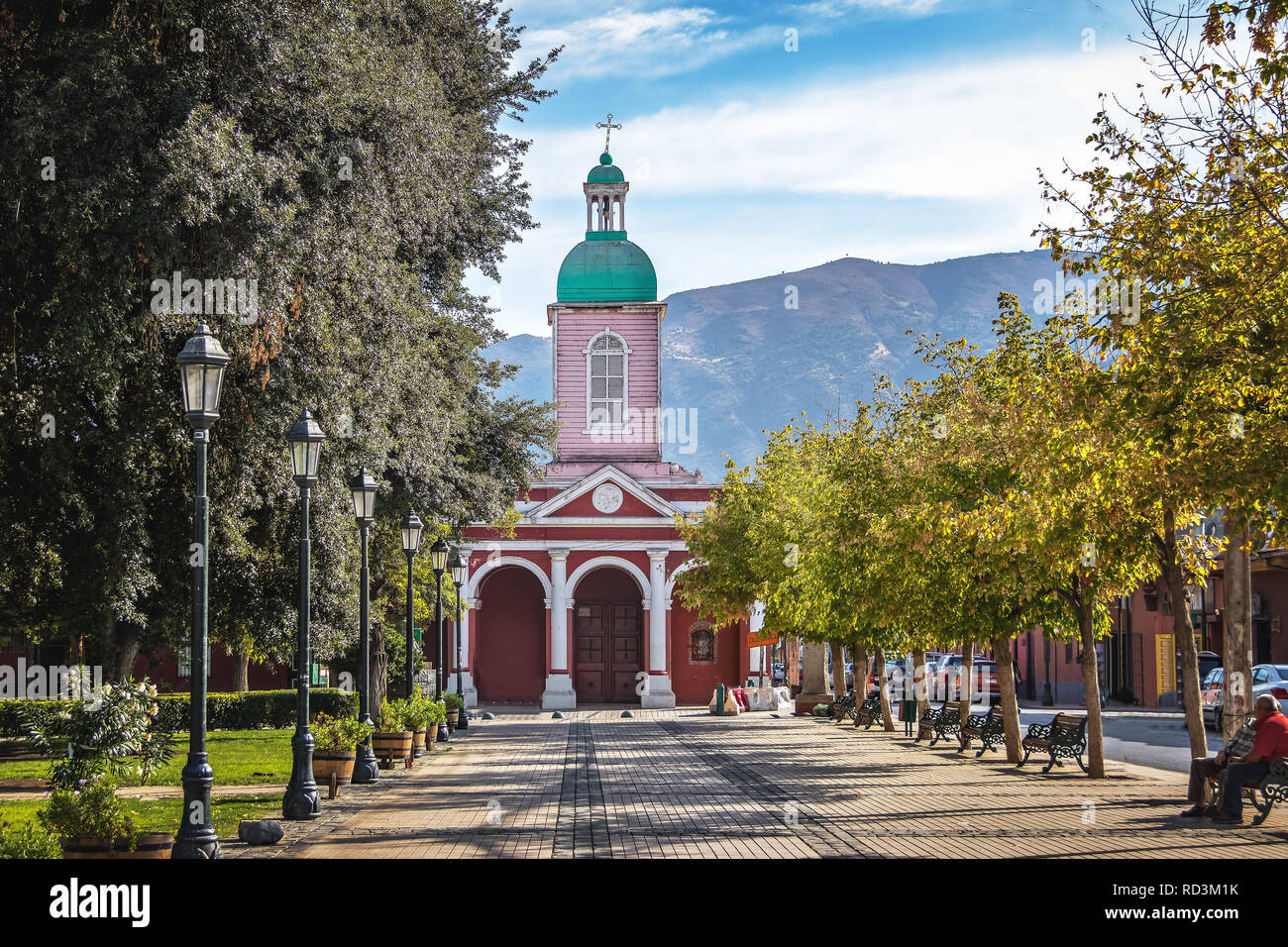 Église de San José de Maipo ville à Cajon del Maipo - Chili Banque D'Images
