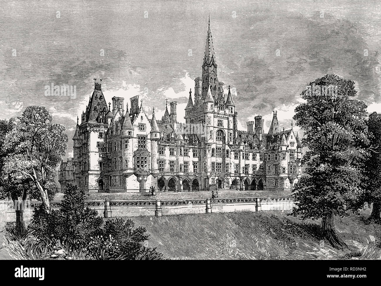 Fettes College, Edinburgh, Ecosse, 19e siècle Banque D'Images