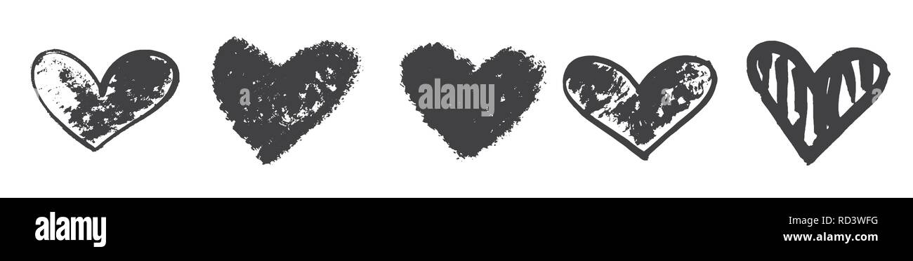 La calligraphie à la main coeur isolé sur fond blanc. Vector Illustration. Illustration de Vecteur La calligraphie à la main coeur isolé sur fond blanc. Vector Illustration. Illustration de Vecteur