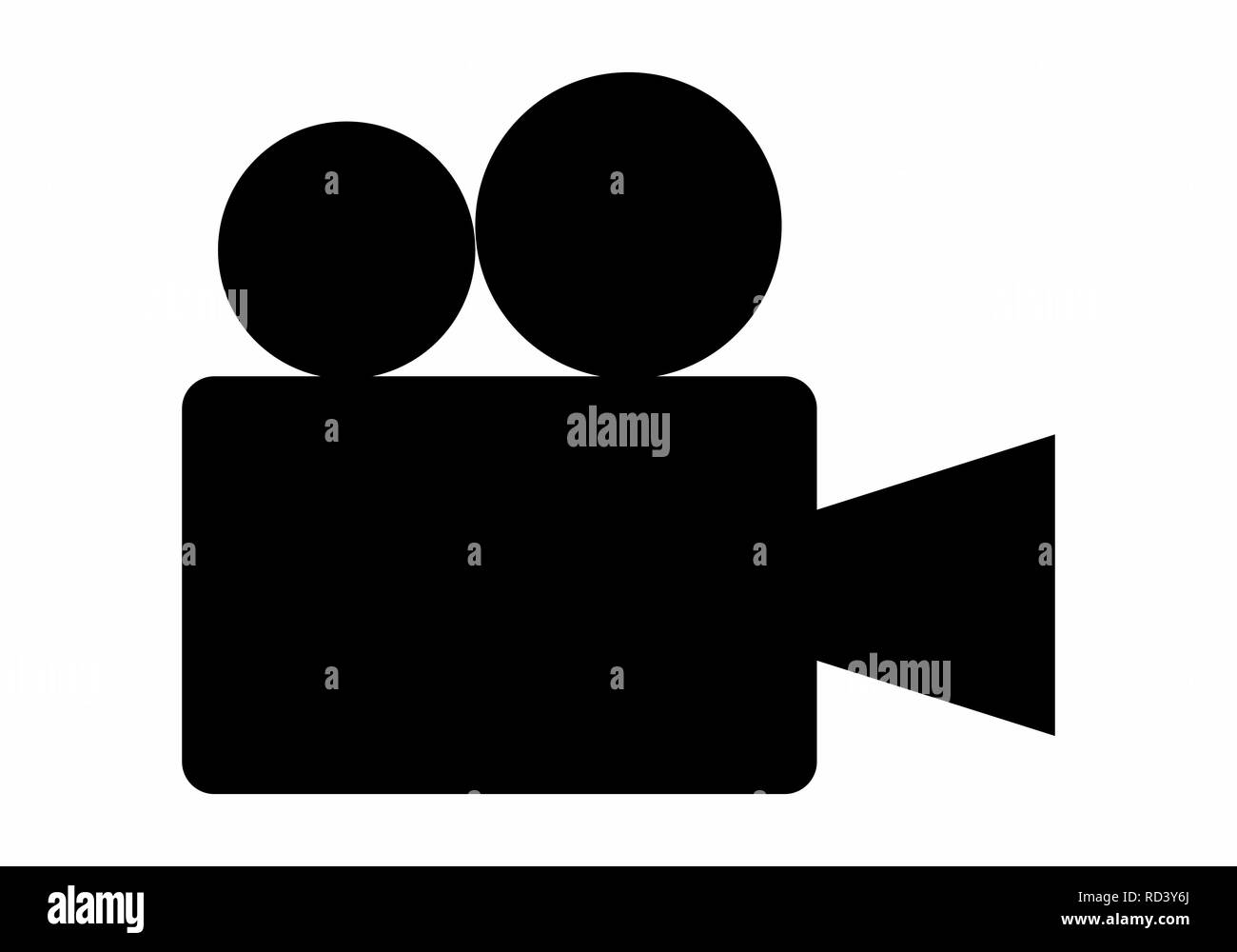 Illustration d'un film icône sur fond blanc Illustration de Vecteur