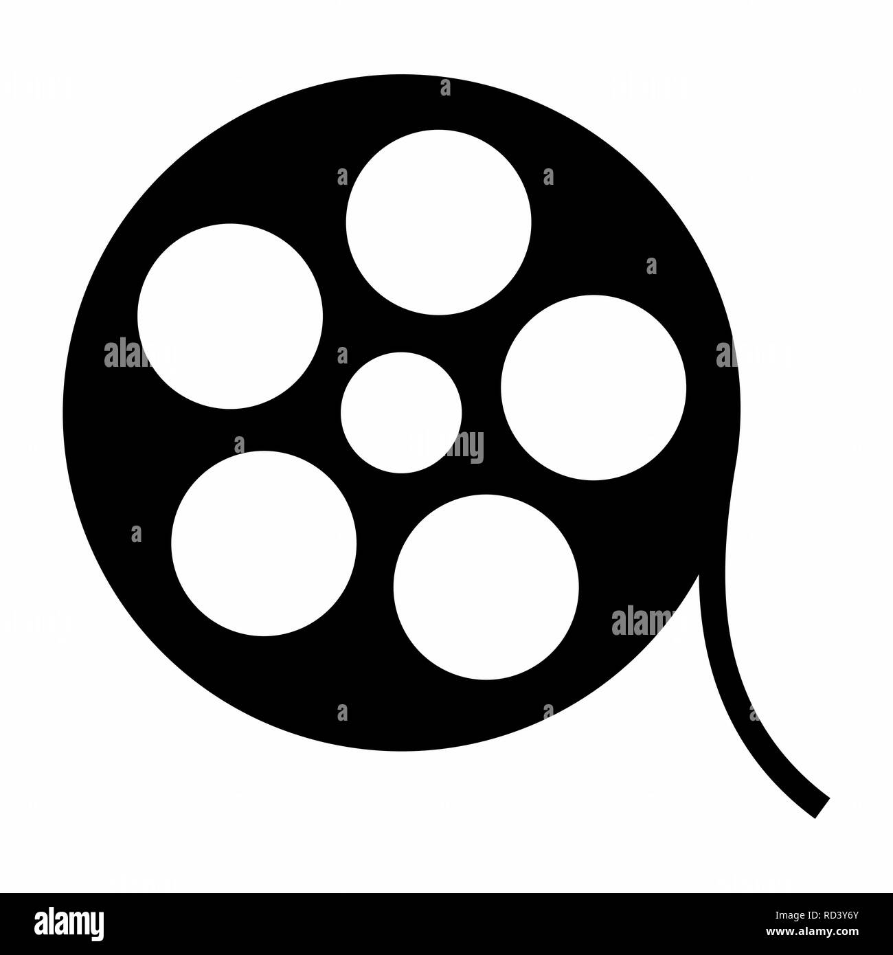 Illustration d'un film icône sur fond blanc Illustration de Vecteur