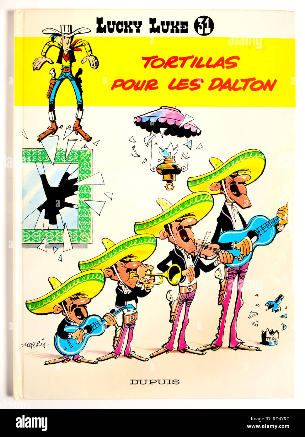 Bande dessinée Lucky Luke tortillas pour les Dalton - Banque D'Images