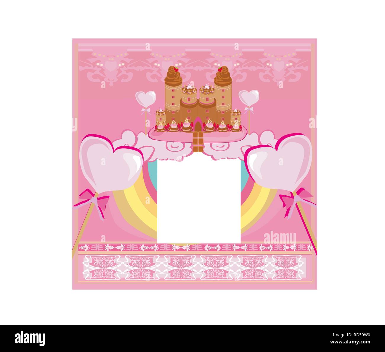 Château de bonbons - sweet card Illustration de Vecteur