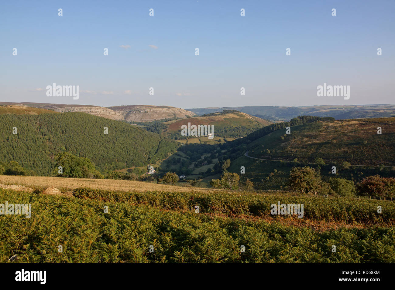 Horseshoe Pass ou Bwlch yr dans Oernant Llantysilio Llangollen ci-dessus sur l'A542 route à Ruthin du col s'élève à 1 400 pieds Banque D'Images