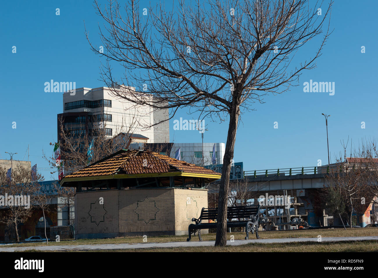 Dans le parc Saheli, Shahr chay, province de l'Ouest, d'Orumieh, Iran Banque D'Images