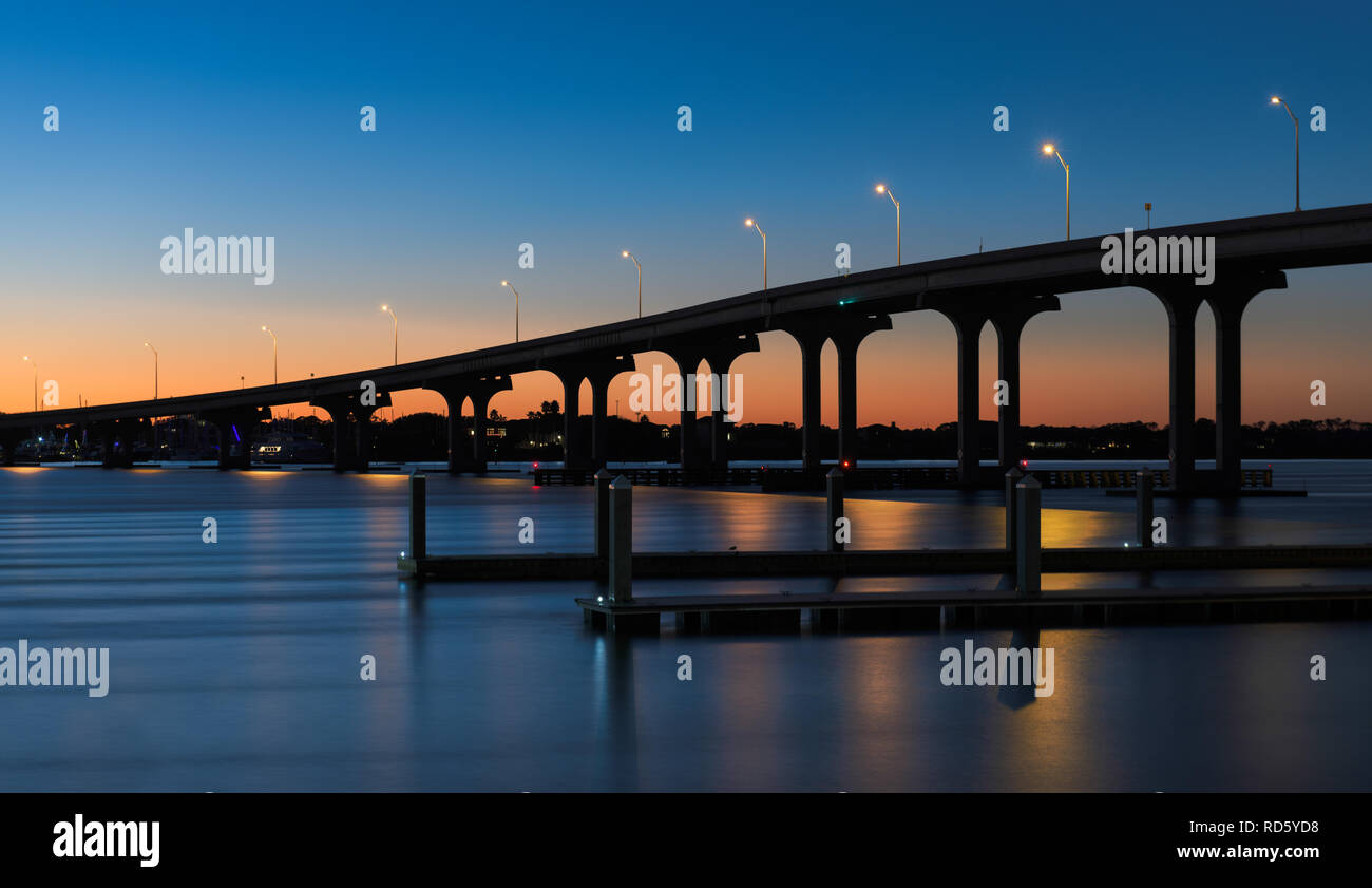 Vilano Bridge, ou le François et Marie Pont Usina à Saint Augustine, Floride Banque D'Images