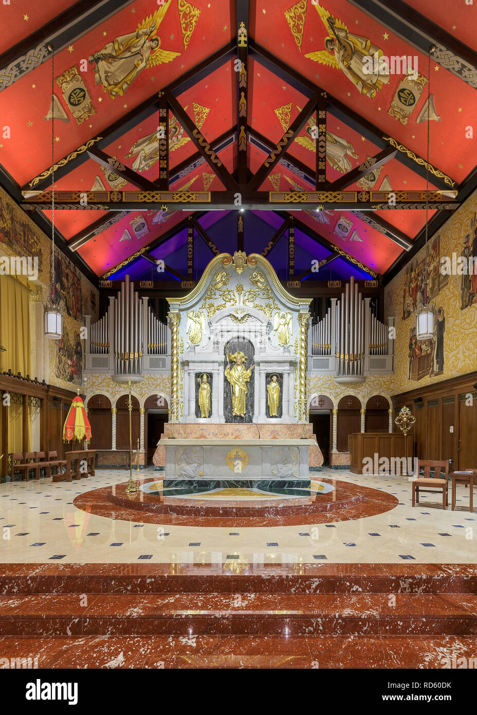 Intérieur de la Basilique Cathédrale de Saint Augustin sur la Place de la cathédrale à Saint Augustine, Floride Banque D'Images