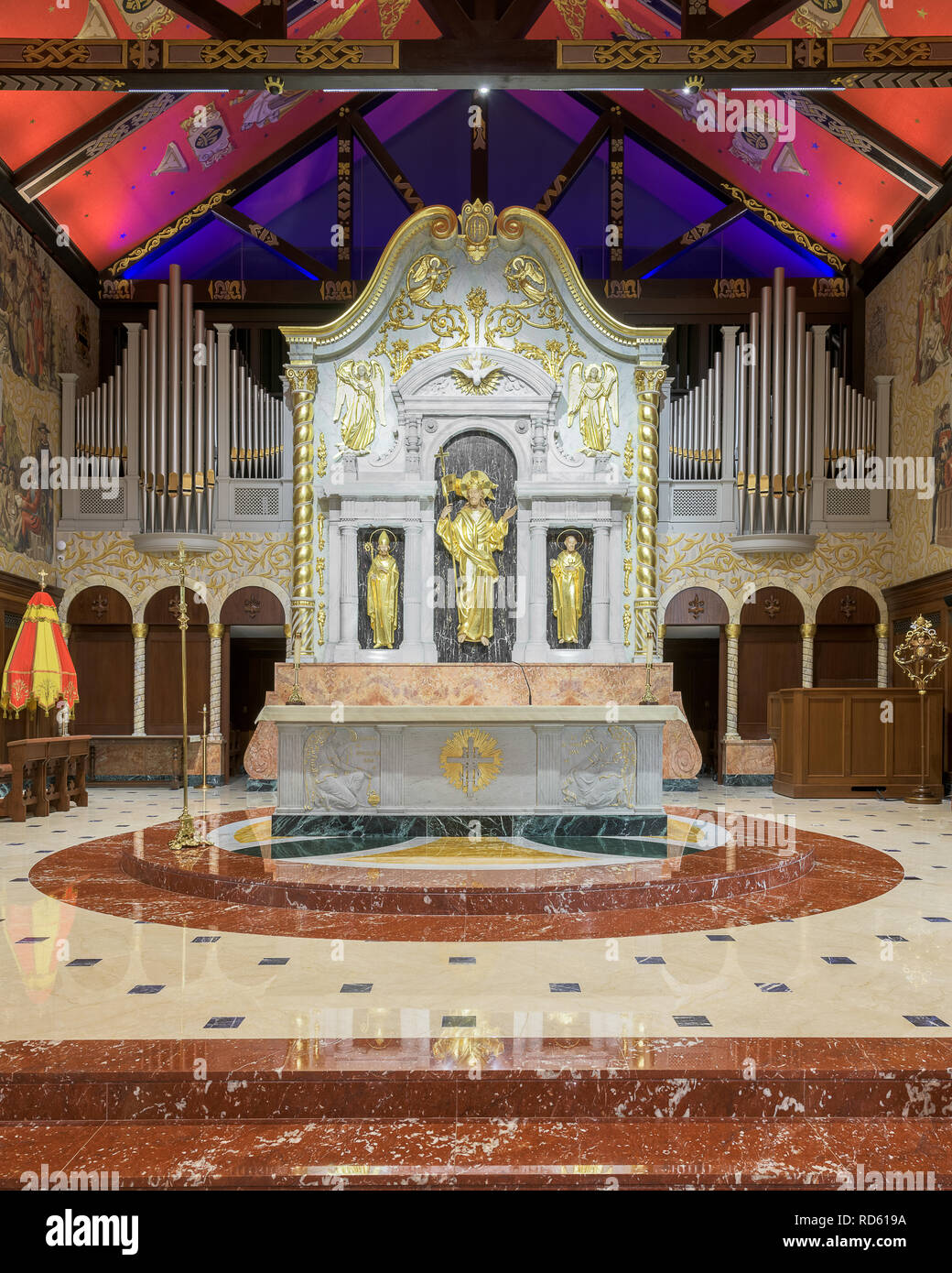 Intérieur de la Basilique Cathédrale de Saint Augustin sur la Place de la cathédrale à Saint Augustine, Floride Banque D'Images