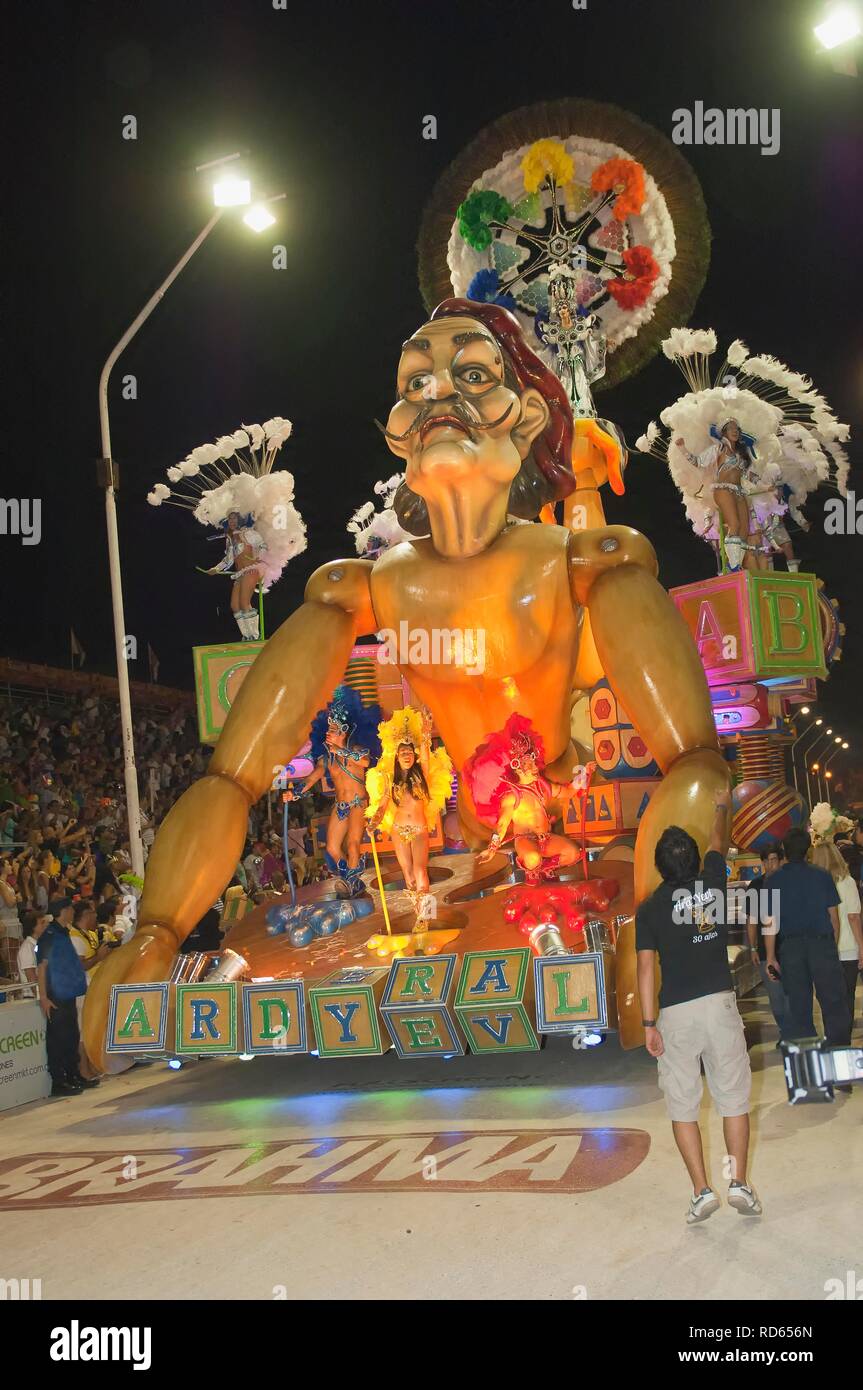Le flotteur en Buenos Aires Carnaval, Province d'Entre Ríos, en Argentine, en Amérique latine Banque D'Images