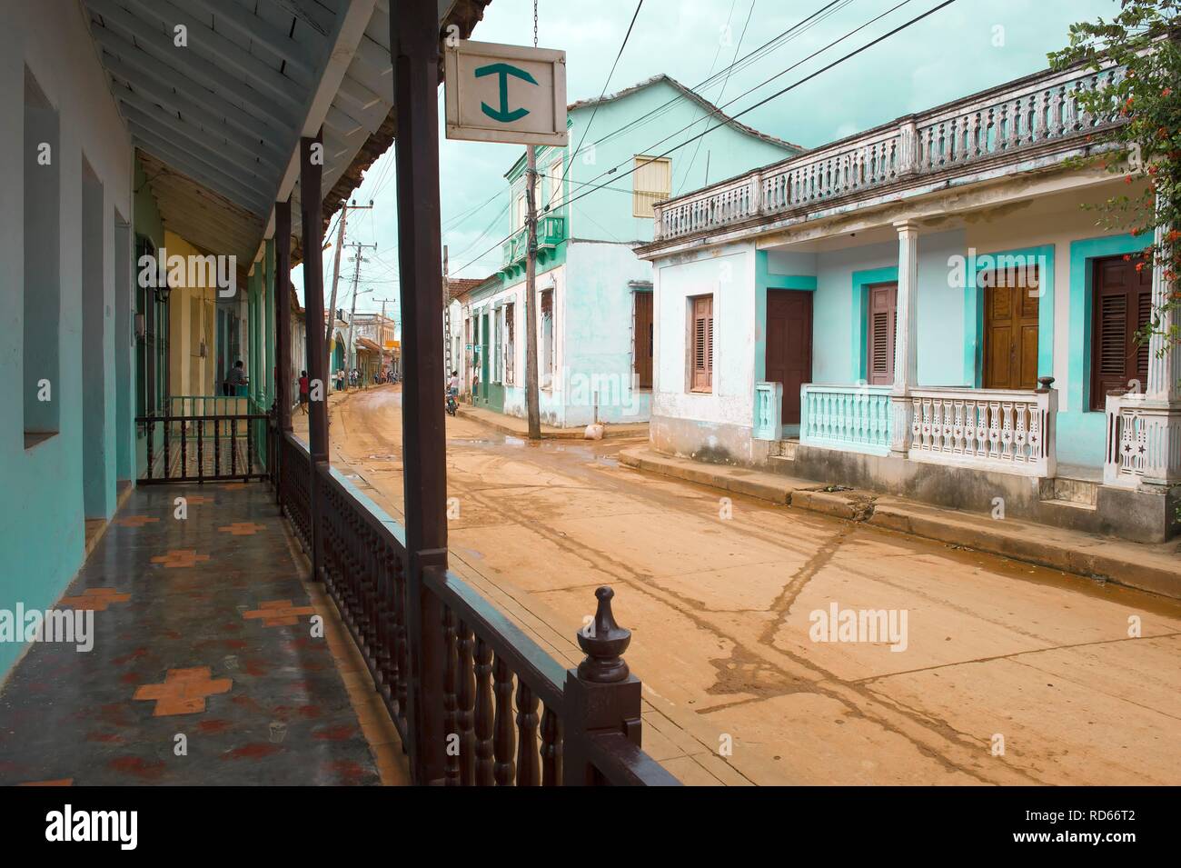 Maisons coloniales, Baracoa, province de Guantanamo, Cuba Banque D'Images
