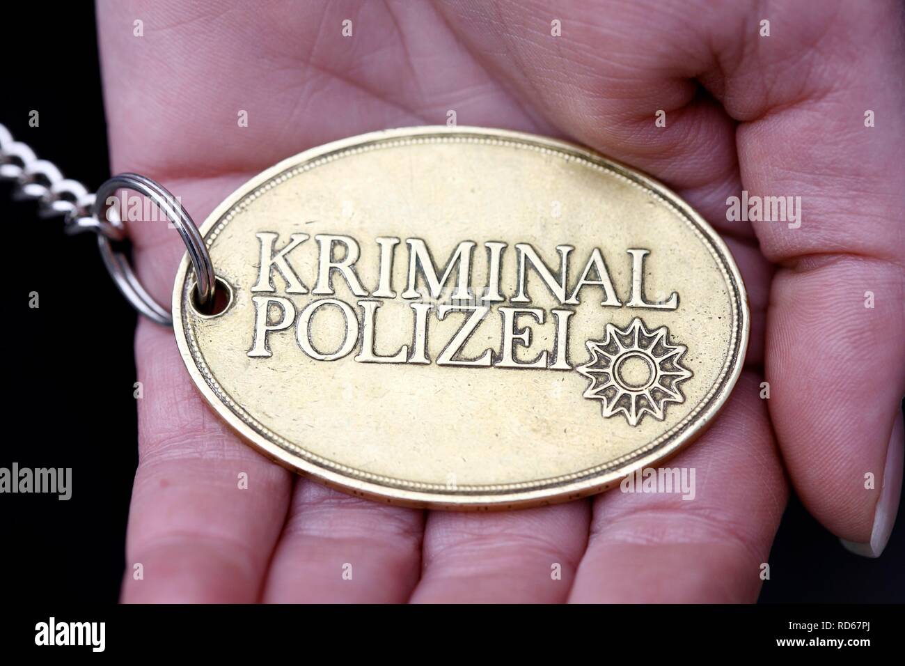 Badge d'identification de la police criminelle Banque D'Images