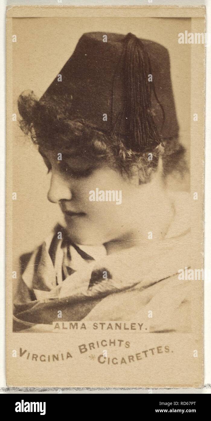 Alma Stanley, acteurs et actrices de la série (N45, Type 1) pour les cigarettes Virginia Brights Banque D'Images