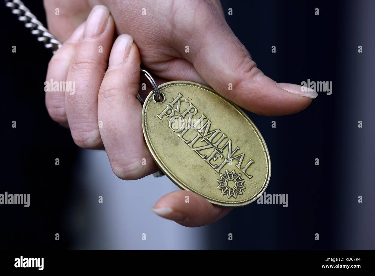 Badge d'identification de la police criminelle Banque D'Images