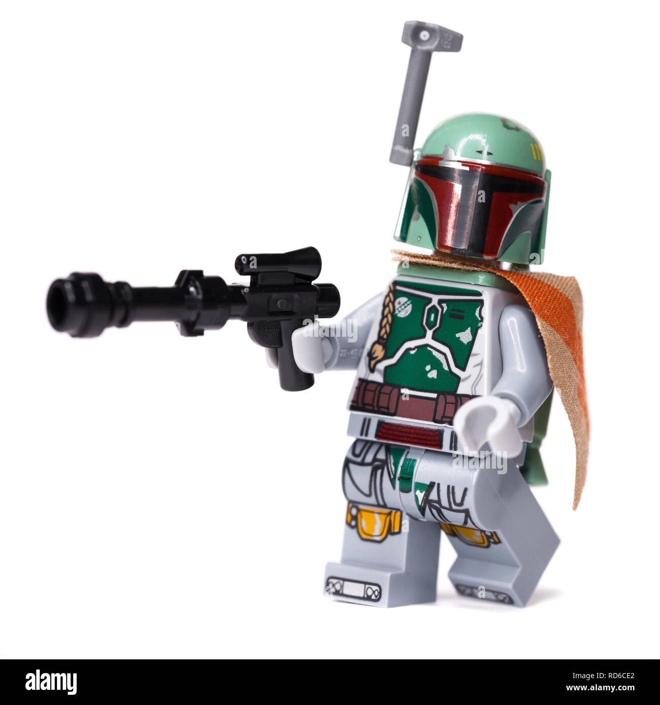 Russe, SAMARA, 16 janvier 2019. Constructeur Lego Star Wars. Chasseur de primes Boba Fett Banque D'Images
