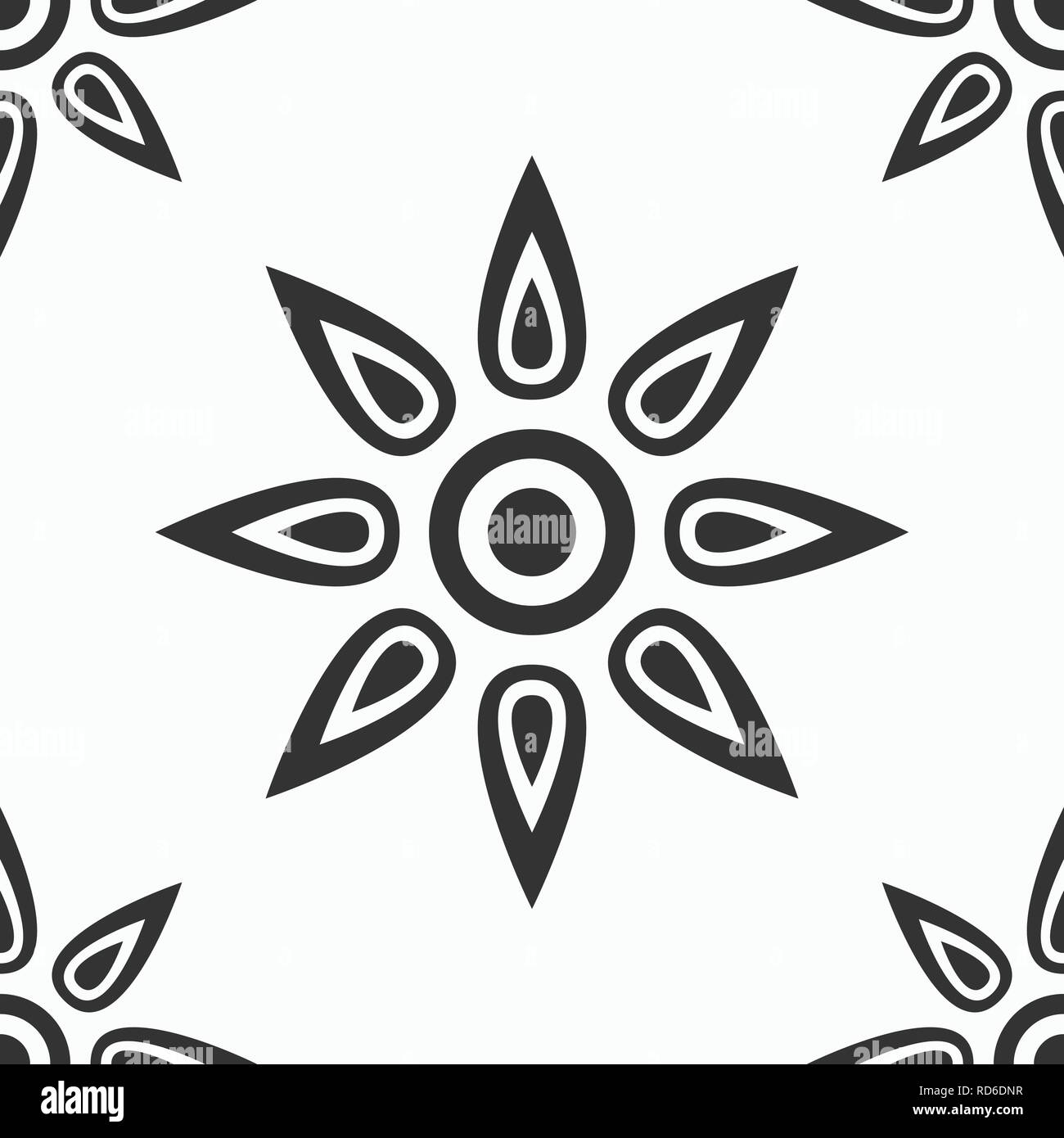 Résumé motif transparent. Répéter régulièrement soleil stylisé de fleurs ou des formes. Fashion design plat. Les formes symétriques géométriques. Vector background. Illustration de Vecteur