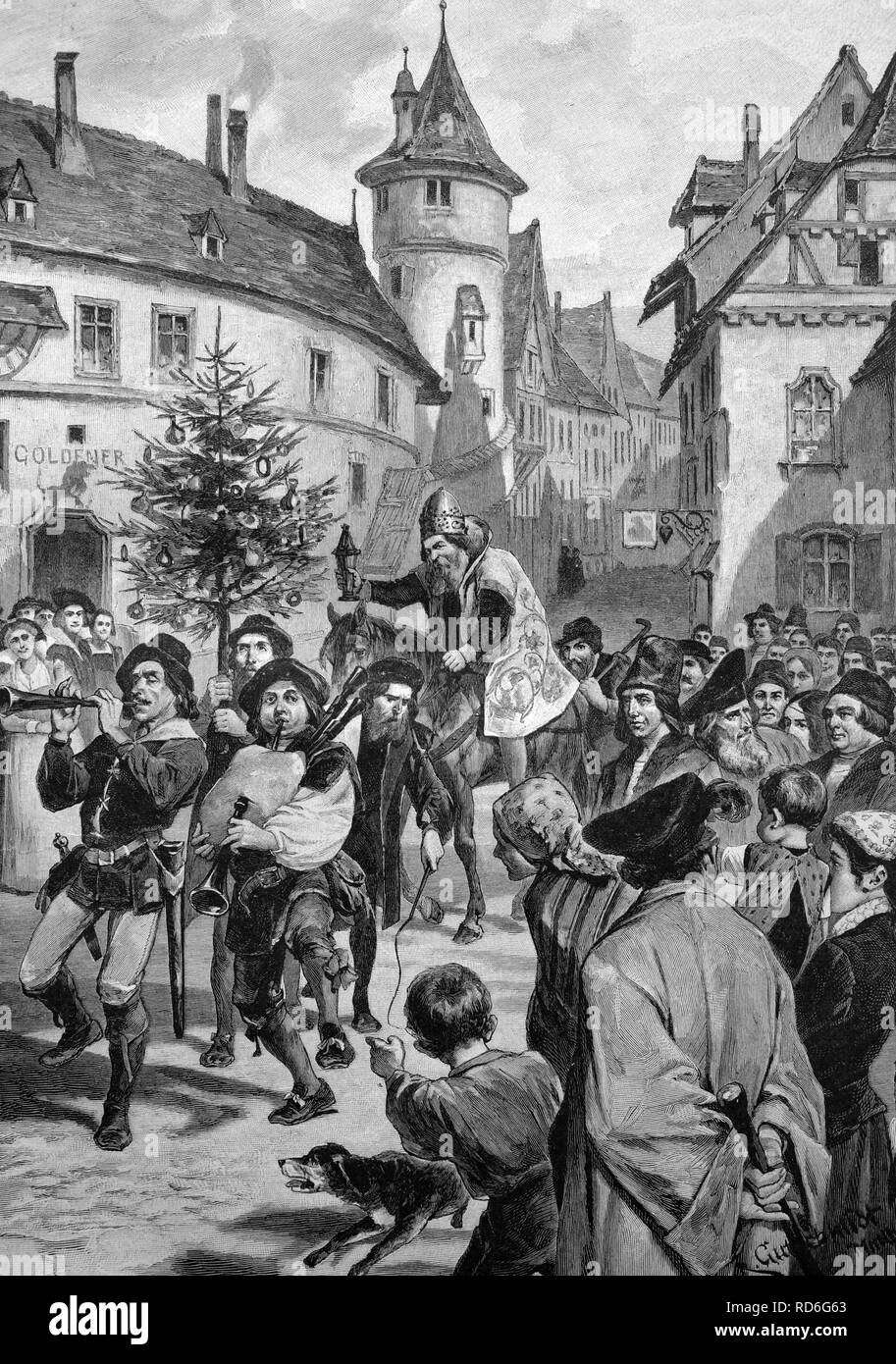 Urbansritt procession à Nuremberg, Bavière, Allemagne, illustration historique, ca. 1893 Banque D'Images