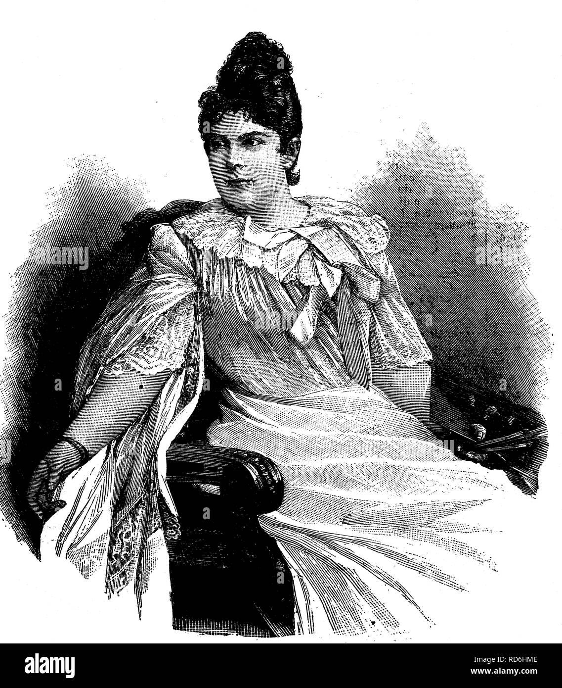 La Princesse Elisabeth Vilma Lwoff-Parlaghy, 1863 - 1923 peintre de portrait, en Allemagne et aux Etats-Unis, l'illustration historique vers Banque D'Images