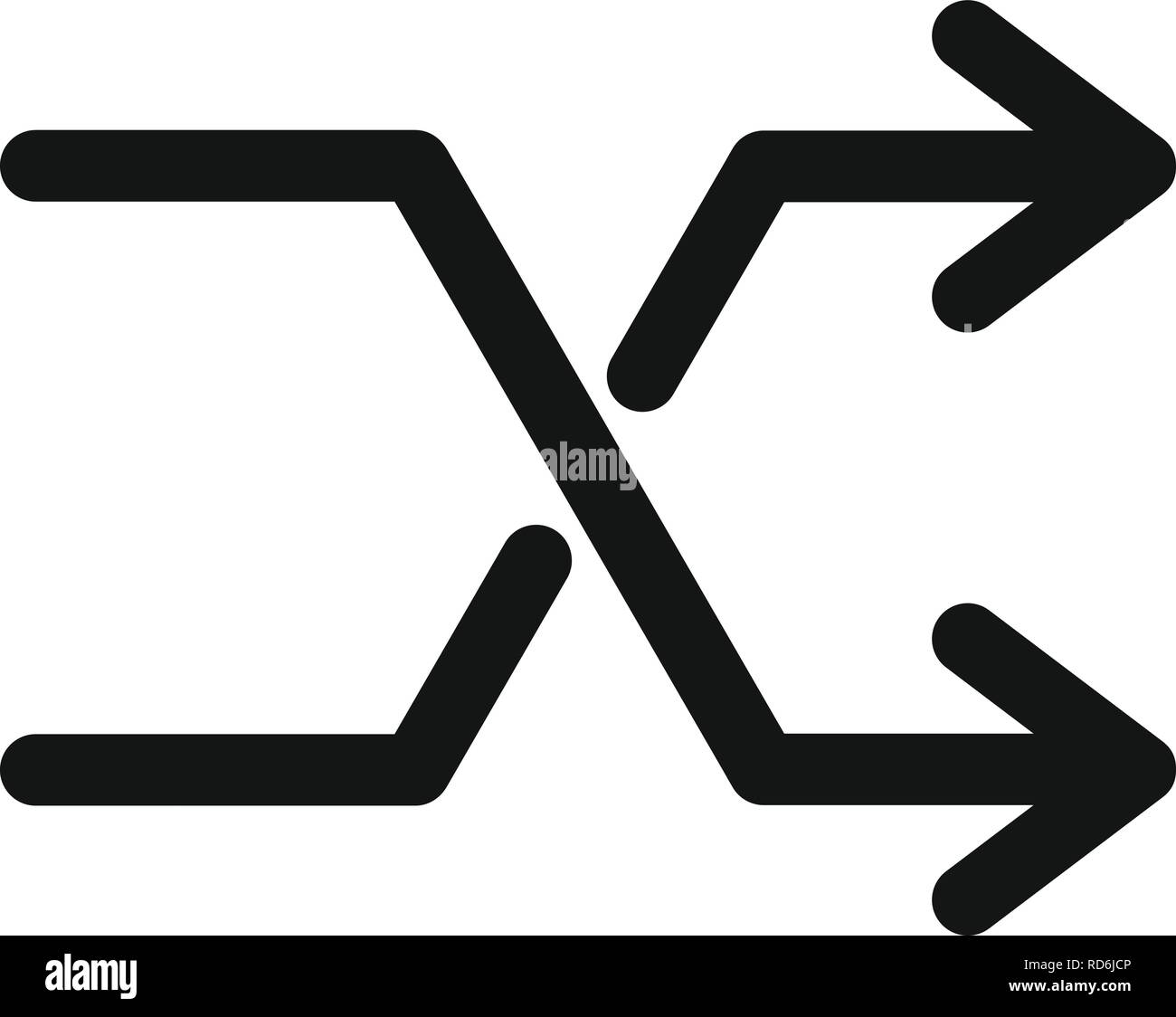 Icône de signe Shuffle Vector Illustration pour utilisation personnelle et commerciale... L'icône de la mode Look propre... Illustration de Vecteur