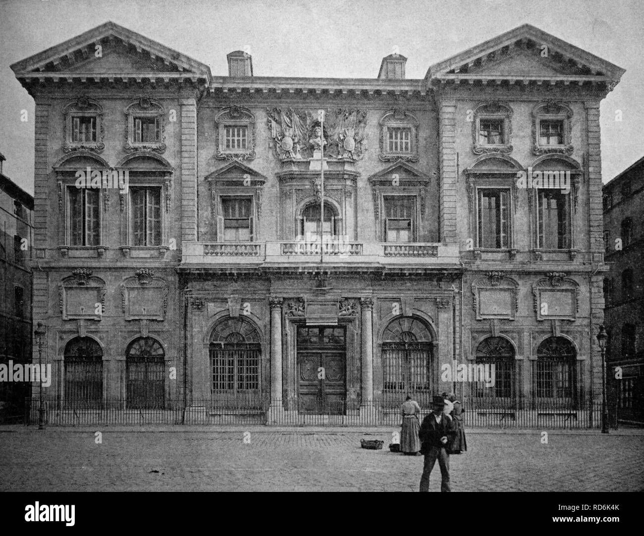 L'un des premiers autotypes de la ville de Marseille, France, photographie historique, 1884 Banque D'Images