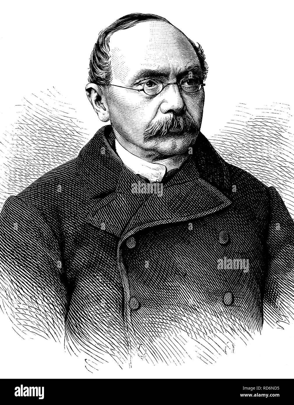 Leopold Hasner, Ritter von Artha, 1818-1891, avocat et homme politique américain, illustration historique, vers 1886 Banque D'Images