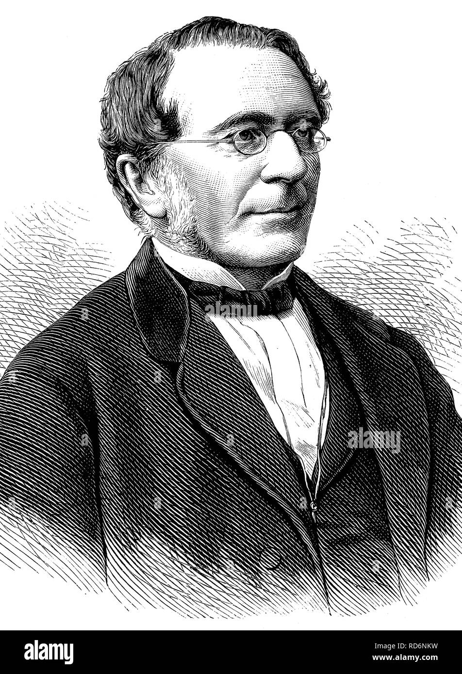 Rudolph von Ihering, également Rudolph von Jhering, 1818-1892, avocat allemand, illustration historique, vers 1886 Banque D'Images