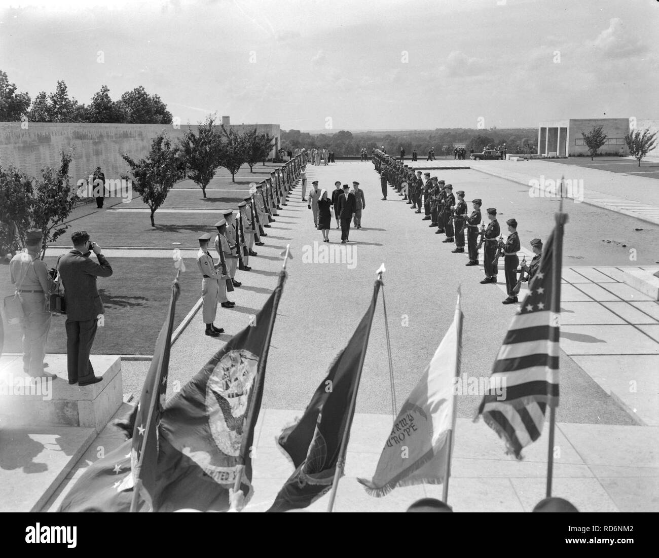 Amerikaanse begraafplaats Margraten, te ingewijd Bestanddeelnr officieel, 911-4050. Banque D'Images