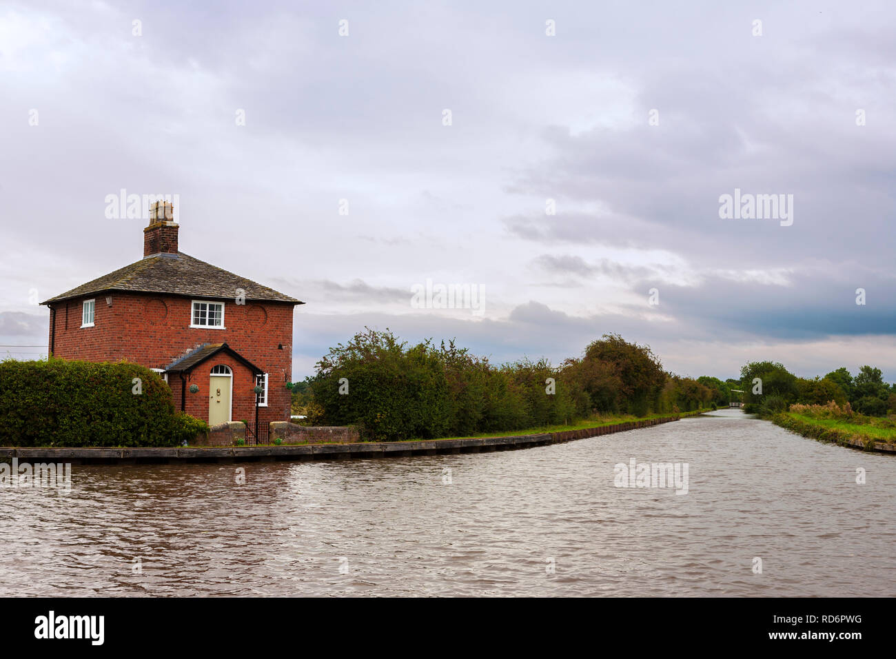 Whixall Moss jonction avec la Direction générale des directions, sentier du canal de Llangollen, Shropshire, Angleterre Banque D'Images