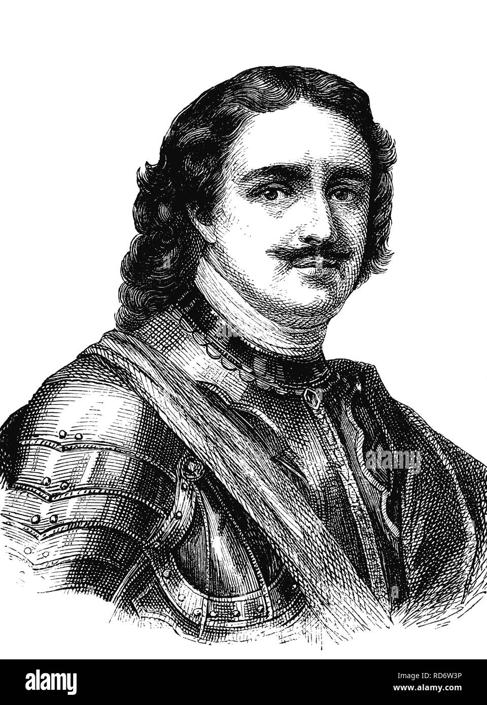 Peter I. Le Grand, Tsar de Russie et premier empereur de l'Empire russe, gravure sur bois de 1880 Banque D'Images Peter I. Le Grand, Tsar de Russie et premier empereur de l'Empire russe, gravure sur bois de 1880 Banque D'Images