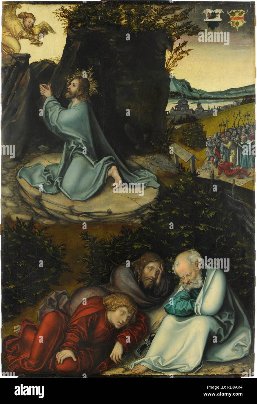 L'agonie dans le jardin. Musée : Musée Kunstpalast, Düsseldorf. Auteur : Cranach, Lucas, l'Aîné. Banque D'Images