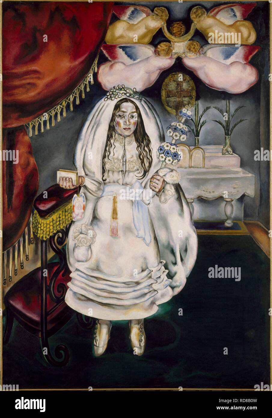 La comulgante (fille à sa Première Communion). Musée : Museo Nacional Centro de Arte Reina Sofía, Madrid. Auteur : BLANCHARD, MARIA. Banque D'Images