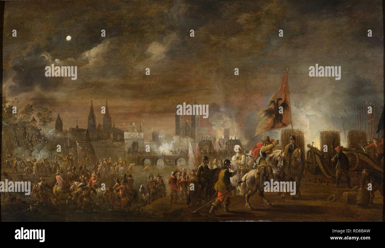 Le siège de Magdebourg, 1631. Musée : Nationalmuseum de Stockholm. Auteur : Meulenaer, Peeter. Banque D'Images