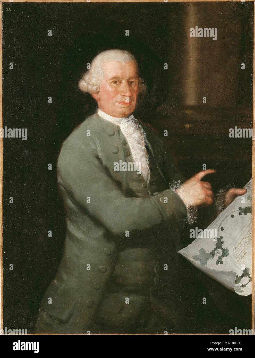 Portrait de l'architecte Ventura Rodriguez (1717-1785). Musée : Nationalmuseum de Stockholm. Auteur : GOYA, FRANCISCO DE. Banque D'Images