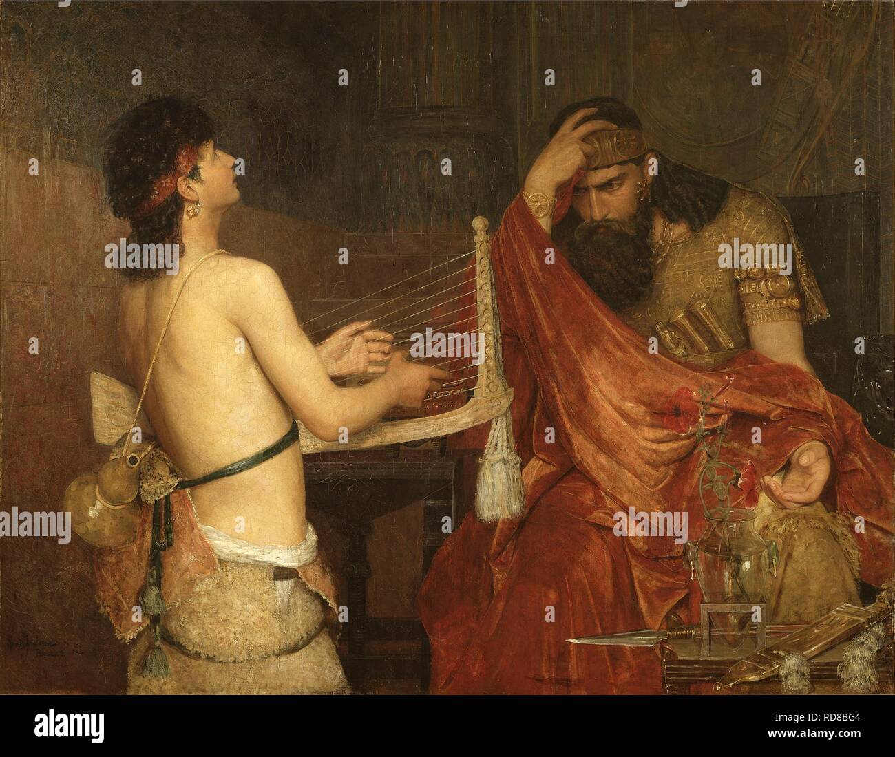 David et Saül. Musée : Nationalmuseum de Stockholm. Auteur : JOSEPHSON, ERNST. Banque D'Images