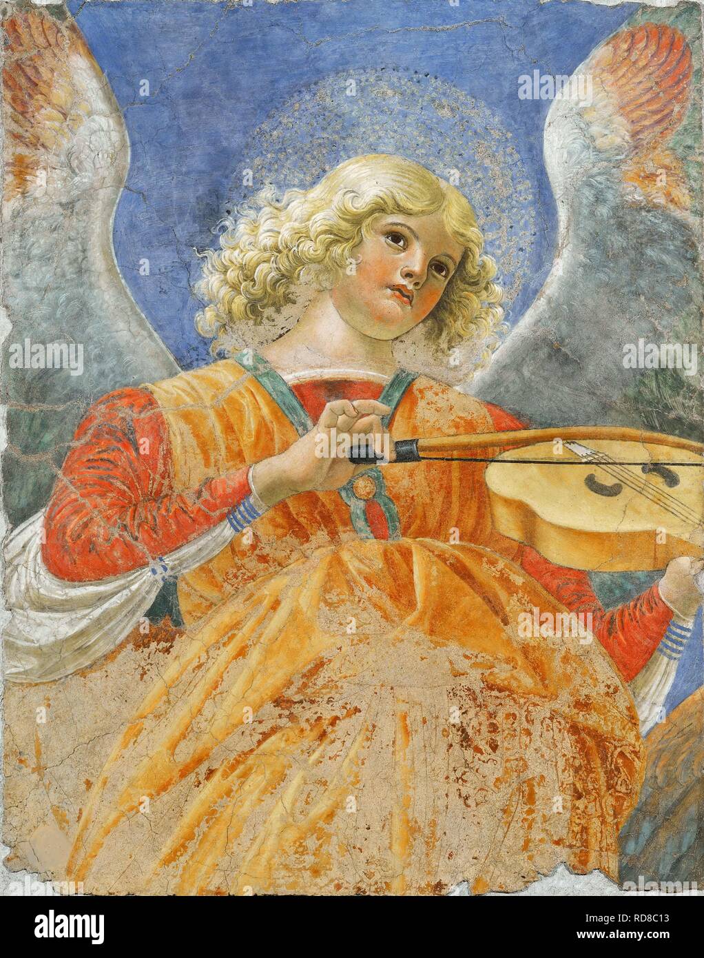 Ange Musicien. Musée : Pinacoteca Vaticana, Rome. Auteur : Melozzo da Forli. Banque D'Images